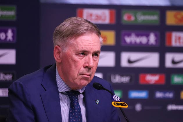 Brazilian national team, Nationalteam squad announcement for friendlies against France and Croatia. Carlo Ancelotti, Coach of the Men s National Football Team, during the announcement of the squad for the friendlies against France and Croatia, at the headquarters of the Brazilian Football Confederation - CBF, in Barra da Tijuca, west side of the city, this Monday, the 16th. RIO DE JANEIRO Barra da Tijuca RIO DE JANEIRO BRAZIL Copyright: xCHARLESxSHOLLx