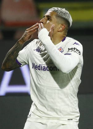Fiorentina Domilson Cordeiro dos Santos Dodo esultanza goal 0 -3 during the Serie A soccer match between Cremonese and Fiorentina. at the Giovanni Zini in Cremona, north west Italy - Lunedi , 16 Marzo 2026. - Soccer .  Copyright: xAlbertoxMariani LaPressex