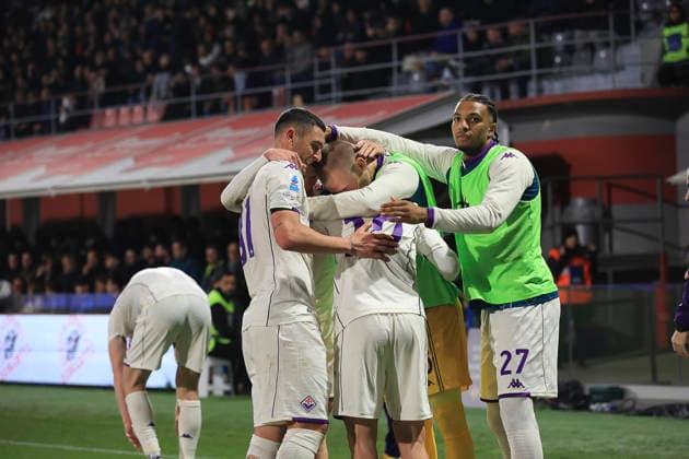March 16, 2026, Cremona: ACF Fiorentina s Albert Guomundsson celebrates after scoring during the italian soccer,Serie A match between US Cremonese vs ACF Fiorentina on March 16, 2026 at the Giovanni Zini stadium in Cremona, Italy. ANSA . Serie A: Cremonese Vs Fiorentina  - ZUMAa110 20260316_zaf_a110_058 Copyright: xDavidexCasentinix