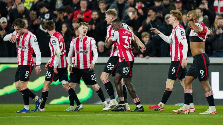 Brentford v Wolverhampton Wanderers, Premier League Michael Kayode of Brentford celebrating his goal to make it 1-0 during the Brentford v Wolverhampton Wanderers Premier League match at the Gtech Community Stadium, London, England on 16 March 2026 Credit: Dylan Hepworth Every Second Media Editorial use only. All images are copyright Every Second Media Limited. No images may be reproduced without prior permission. All rights reserved. Premier League and Football League images are subject to licensing agreements with Football DataCo Limited. see https: www.football-dataco.com Copyright: xIMAGO EveryxSecondxMediax ESM-1861-0106 DylanxHepworthx xEveryxSecondxMediax