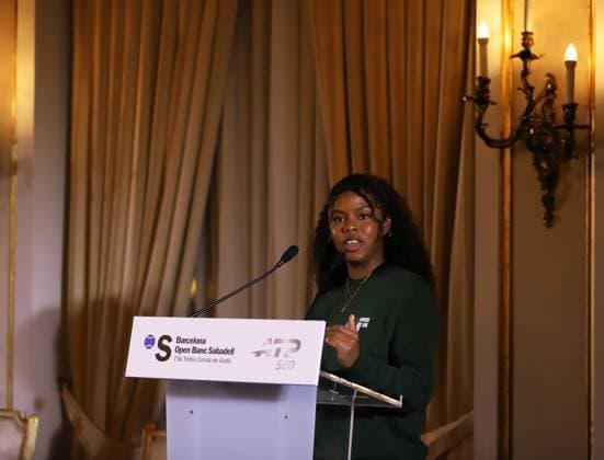 March 16, 2026, Sabadell, Barcelona, Spain: Barcelona Spain 16.03.2026 Girl from Honduras receives a second chance thanks to tennis and the Reial Club de Tennis Barcelona 1899 during the presentation Barcelona Open at in the Palauet Albeniz on 16 March 2026 in Barcelona. Tennis 2026: Presentation Barcelona Open  - ZUMAu50_ 20260316_zsp_u50_039 Copyright: xXavixUrgelesx