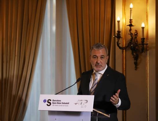 March 16, 2026, Sabadell, Barcelona, Spain: Barcelona Spain 16.03.2026 Jaume Collboni (Mayor of Barcelona) gestures during the presentation Barcelona Open at in the Palauet Albeniz on 16 March 2026 in Barcelona. Tennis 2026: Presentation Barcelona Open  - ZUMAu50_ 20260316_zsp_u50_040 Copyright: xXavixUrgelesx