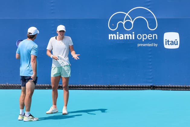 Tennis, WTA tournament in Miami, Training