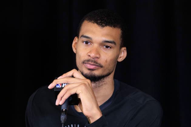 March 16, 2026, Inglewood, California, USA: Victor Wembanyama 1 of the San Antonio Spurs during a press conference, PK, Pressekonferenz after their regular season NBA, Basketball Herren, USA game against the Los Angeles Clippers on Monday March 16, 2026 at Intuit Dome in Inglewood, California. Clippers lose to Spurs, 119-115. ARIANA RUIZ PI Inglewood USA - ZUMAp124 20260316_zaa_p124_060 Copyright: xArianaxRuizx