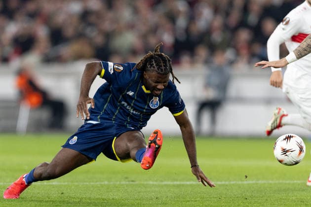 March 12, 2026, Stuttgart, Germany: Terem Moffi of FC Porto seen in action during the UEFA Europa League 2025 2026 match between VfB Stuttgart - FC Porto at Arena Stuttgart..Final score; VfB Stuttgart 1:2 FC Porto. VfB Stuttgart Vs FC Porto - UEFA Europa League 2025 2026 In Stuttgart, Germany - 12 Mar 2026  - ZUMAs197 20260312_aaa_s197_507 Copyright: xGrzegorzxWajdax