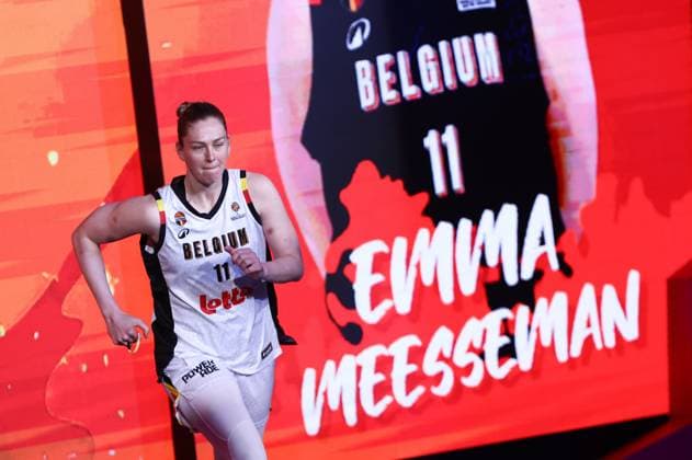 Belgium s Emma Meesseman pictured at the start of a basket game between Belgium s national team, Nationalteam Belgian Cats and Czech Republic, in Wuhan, China, on Tuesday 17 March 2026, the fifth game (out of 5) of the qualifications phase for the World Cup Basket tournament. NIKOLAxKRSTIC  x167811615x