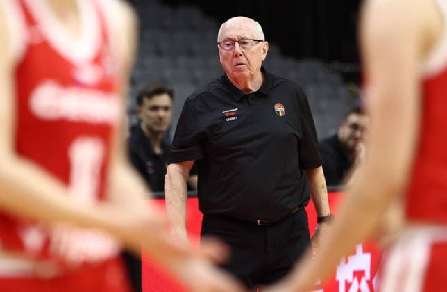 Belgium s head coach Mike Thibault pictured during a basket game between Belgium s national team, Nationalteam Belgian Cats and Czech Republic, in Wuhan, China, on Tuesday 17 March 2026, the fifth game (out of 5) of the qualifications phase for the World Cup Basket tournament. NIKOLAxKRSTIC  x167816960x