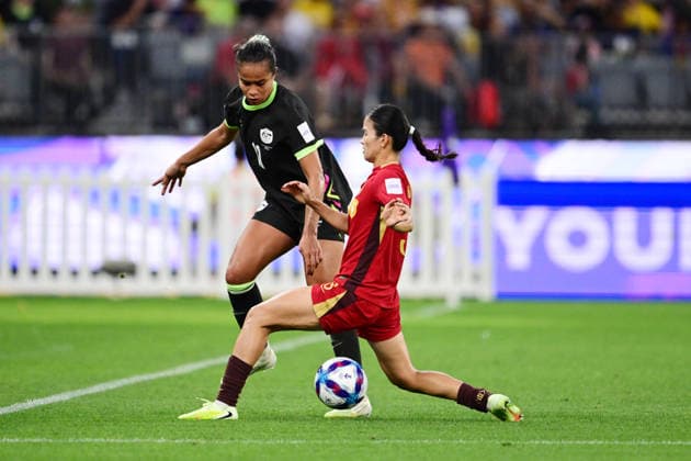 SOCCER ASIAN CUP WOMEN MATILDAS CHINA, Mary Fowler of Australia during the AFC Women s Asian Cup Semi Final 1 match between Australia and China at Optus Stadium in Perth, Tuesday, March 17, 2026. ( NO ARCHIVING, EDITORIAL USE ONLY Perth Western Australia Australia  Copyright: xDeanxLewinsx 20260317160935160900