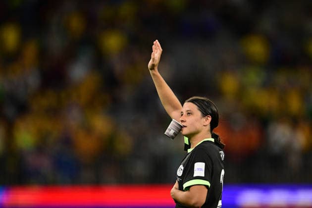SOCCER ASIAN CUP WOMEN MATILDAS CHINA, Samantha Kerr of Australia waves to supporters following their win over China the AFC Women s Asian Cup Semi Final 1 match between Australia and China at Optus Stadium in Perth, Tuesday, March 17, 2026. ( NO ARCHIVING, EDITORIAL USE ONLY Perth Western Australia Australia  Copyright: xDeanxLewinsx 20260317163425852021