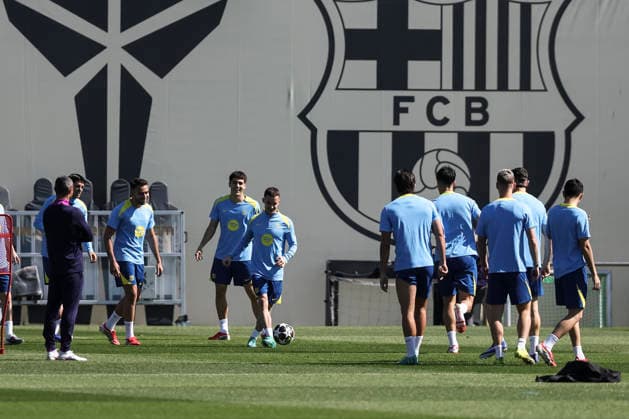 March 17, 2026, Sant Joan Despi, Barcelona, SPAIN: Marc Casado during the training day of FC Barcelona, Barca ahead UEFA Champions League 2025 26, football match against Newcastle United at Ciutat Esportiva Joan Gamper on March 17, 2026 in Sant Joan Despi, Barcelona, Spain. Sant Joan Despi SPAIN - ZUMAa181 20260317_zaa_a181_006 Copyright: xJavierxBorregox