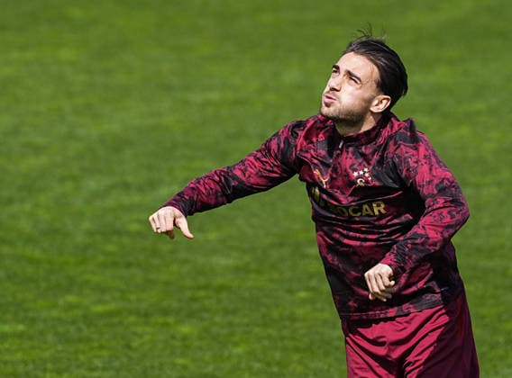 Ahead of Liverpool v Galatasaray - UEFA Champions League ISTANBUL, TURKIYE - MARCH 17: Yunus Akgun of Galatasaray takes part in the training session at Metin Oktay Facilities ahead of their UEFA Champions League last 16 away match against Liverpool, in Istanbul, Turkiye on March 17, 2026. Esra Bilgin Anadolu Istanbul Turkey. Editorial use only. Please get in touch for any other usage.  Copyright: x2026xAnadoluxEsraxBilginx