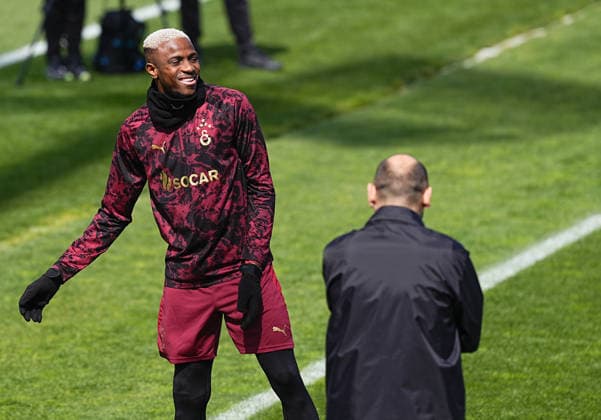Ahead of Liverpool v Galatasaray - UEFA Champions League ISTANBUL, TURKIYE - MARCH 17: Victor Osimhen of Galatasaray takes part in the training session at Metin Oktay Facilities ahead of their UEFA Champions League last 16 away match against Liverpool, in Istanbul, Turkiye on March 17, 2026. Esra Bilgin Anadolu Istanbul Turkey. Editorial use only. Please get in touch for any other usage.  Copyright: x2026xAnadoluxEsraxBilginx