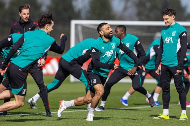 Football - UEFA Champions League - Round of 16 - 2nd Leg - Liverpool FC v Galatasaray A.Åž. - MD-1 LIVERPOOL, ENGLAND - Tuesday, March 17, 2026: Liverpool s Mohamed Salah during a training session at the AXA Training Centre ahead of the UEFA Champions League Round of 16 2nd Leg match between Liverpool FC and Galatasaray A.Åž. (Photo by David Rawcliffe Propaganda) LIVERPOOL AXA Training Centre MERSEYSIDE ENGLAND  Copyright: xDavidxRawcliffex P2026-03-17-Liverpool_Galatasaray_MD-1-2