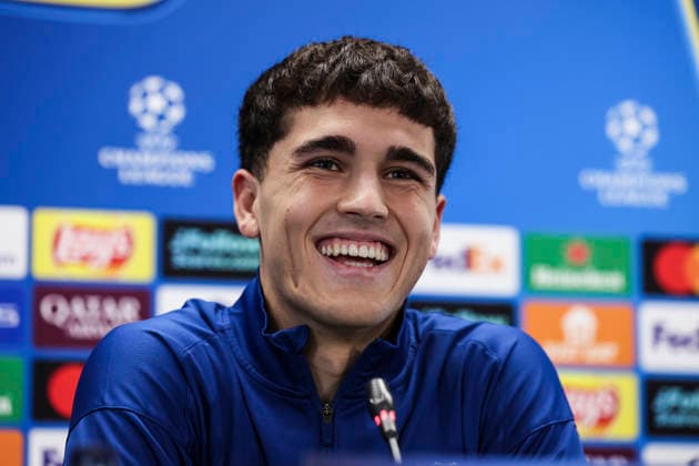 March 17, 2026, Sant Joan Despi, Barcelona, SPAIN: Pau Cubarsi of FC Barcelona, Barca attends his press conference, PK, Pressekonferenz during the training day of FC Barcelona ahead the UEFA Champions League 2025 26, football match against Newcastle United at Ciudad Esportiva Joan Gamper on March 17, 2026 in Sant Joan Despi, Barcelona, Spain. FC Barcelona Training Session And Press Conference - UEFA Champions League 2025 26  - ZUMAa181 20260317_zaa_a181_028 Copyright: xJavierxBorregox