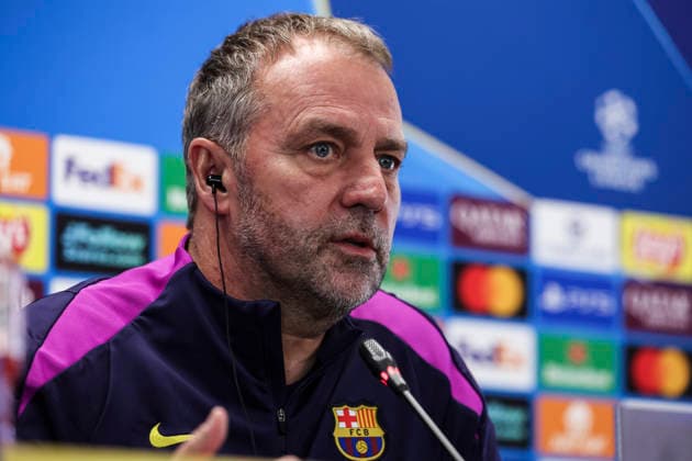 March 17, 2026, Sant Joan Despi, Barcelona, SPAIN: Hansi Flick, head coach of FC Barcelona, Barca attends his press conference, PK, Pressekonferenz during the training day of FC Barcelona ahead the UEFA Champions League 2025 26, football match against Newcastle United at Ciudad Esportiva Joan Gamper on March 17, 2026 in Sant Joan Despi, Barcelona, Spain. Sant Joan Despi SPAIN - ZUMAa181 20260317_zaa_a181_034 Copyright: xJavierxBorregox