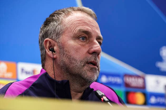 March 17, 2026, Sant Joan Despi, Barcelona, SPAIN: Hansi Flick, head coach of FC Barcelona, Barca attends his press conference, PK, Pressekonferenz during the training day of FC Barcelona ahead the UEFA Champions League 2025 26, football match against Newcastle United at Ciudad Esportiva Joan Gamper on March 17, 2026 in Sant Joan Despi, Barcelona, Spain. FC Barcelona Training Session And Press Conference - UEFA Champions League 2025 26  - ZUMAa181 20260317_zaa_a181_043 Copyright: xJavierxBorregox