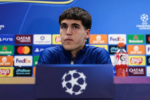March 17, 2026, Sant Joan Despi, Barcelona, SPAIN: Pau Cubarsi of FC Barcelona, Barca attends his press conference, PK, Pressekonferenz during the training day of FC Barcelona ahead the UEFA Champions League 2025 26, football match against Newcastle United at Ciudad Esportiva Joan Gamper on March 17, 2026 in Sant Joan Despi, Barcelona, Spain. Sant Joan Despi SPAIN - ZUMAa181 20260317_zaa_a181_044 Copyright: xJavierxBorregox