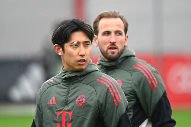 from left Sven ULREICH,Goalkeeper Bayern Muenchen , Harry KANE Bayern Muenchen final training on 17 03 2026 Soccer Champions League,Season 2025 26, Round of 16 FC Bayern Muenchen Atalanta Bergamo on 18 03 2026