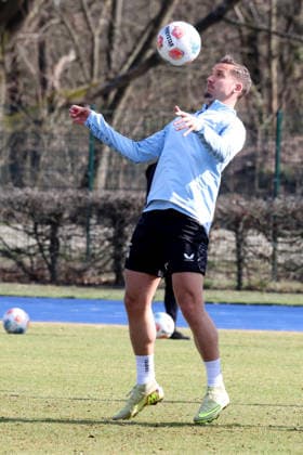 DEU, DFL, 2 FBL Hertha BSC, Training, 17 03 2026, Hanns Braun Stadion, Berlin, DEU, DFL, 2 FBL Hertha BSC, Training, im Bild Paul Seguin Hertha BSC Berlin 30 DFL regulations prohibit any use of Photographs as image sequences and or quasi video nordphotoxGmbHx xEngler nph00076