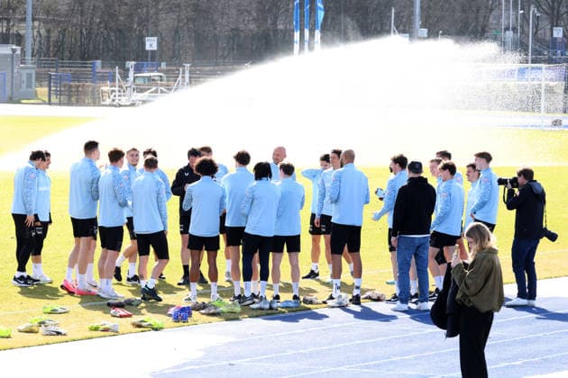 DEU, DFL, 2 FBL Hertha BSC, Training, 17 03 2026, Hanns Braun Stadion, Berlin, DEU, DFL, 2 FBL Hertha BSC, Training, im Bild Hertha Spielerkreis DFL regulations prohibit any use of Photographs as image sequences and or quasi video nordphotoxGmbHx xEngler nph00076