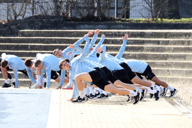 DEU, DFL, 2 FBL Hertha BSC, Training, 17 03 2026, Hanns Braun Stadion, Berlin, DEU, DFL, 2 FBL Hertha BSC, Training, im Bild Hertha Spielerkreis DFL regulations prohibit any use of Photographs as image sequences and or quasi video nordphotoxGmbHx xEngler nph00076