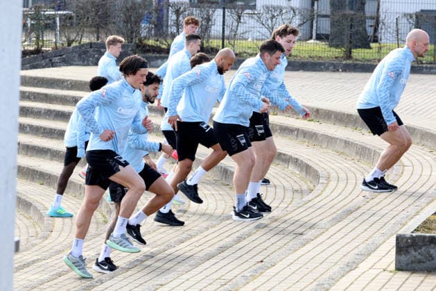 DEU, DFL, 2 FBL Hertha BSC, Training, 17 03 2026, Hanns Braun Stadion, Berlin, DEU, DFL, 2 FBL Hertha BSC, Training, im Bild Hertha Spielerkreis DFL regulations prohibit any use of Photographs as image sequences and or quasi video nordphotoxGmbHx xEngler nph00076