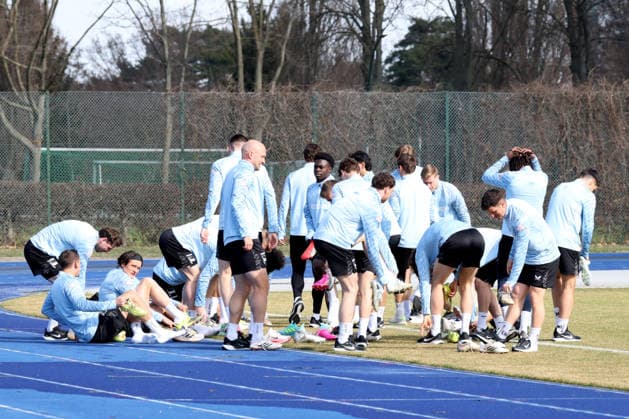 DEU, DFL, 2 FBL Hertha BSC, Training, 17 03 2026, Hanns Braun Stadion, Berlin, DEU, DFL, 2 FBL Hertha BSC, Training, im Bild Hertha Spielerkreis DFL regulations prohibit any use of Photographs as image sequences and or quasi video nordphotoxGmbHx xEngler nph00076