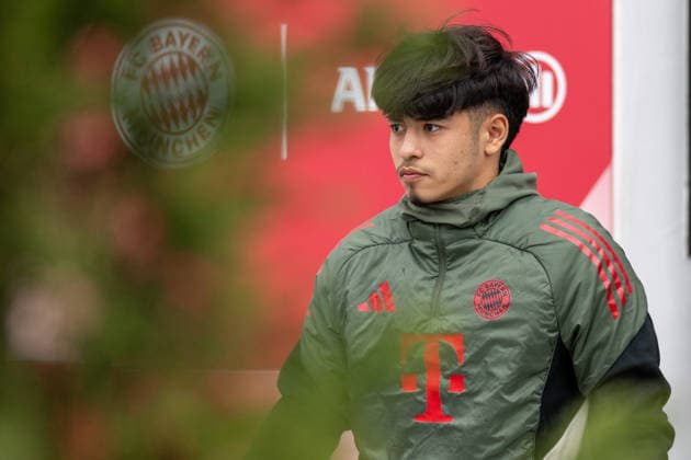 Maycon Cordozo 49 FC Bayern Muenchen , final training before the UEFA Champions League match against Atalanta Bergamo, season 2025 2026 at Saebener Strasse 17 03 2026 DFB regulations prohibit any use of photographs as image sequences and or quasi video Muenchen Bayern Germany Copyright: xkolbert-press UlrichxGamelx