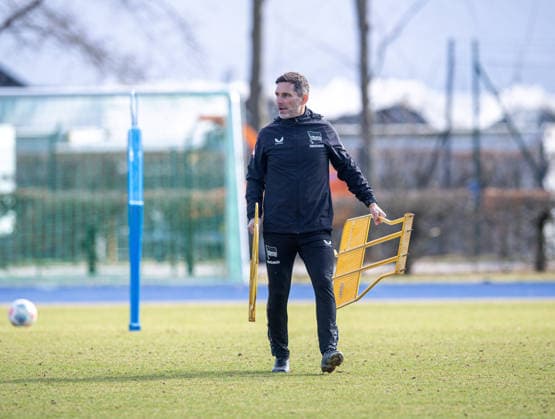Soccer, Men, Season 2025 26, 2 Bundesliga, Hertha BSC, Training, Coach Stefan Leitl Hertha BSC , 17 03 2026, Copyright: xSebastianxRäppold MatthiasxKochx