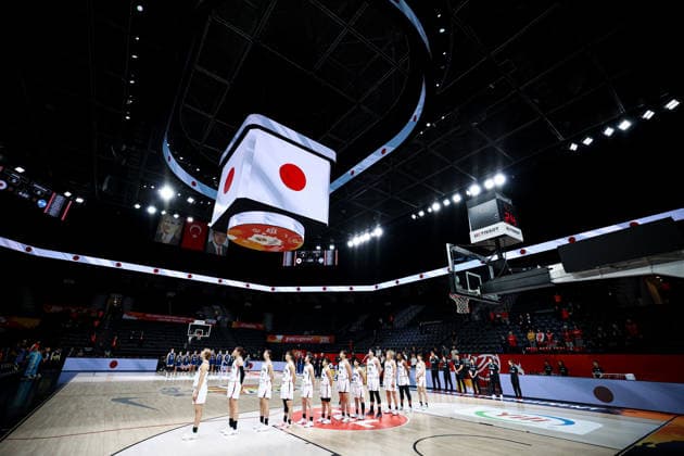 Japan vs Argentina Women s Basketball World Cup 2026 Qualifying Tournaments Japan national team, Nationalteam and Argentina National Team stand during Japan National Anthem ahead of the Women s Basketball World Cup 2026 Qualifying Tournaments Group Phase - Group A between Japan National Team and Argentina National Team at Turkcell Basketball Development Center on March 17, 2026 in Istanbul, Turkey. Istanbul Istanbul Turkey Copyright: xBurakxBasturkx