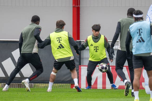 Maycon Cordozo 49 FC Bayern Muenchen , final training before the UEFA Champions League match against Atalanta Bergamo, season 2025 2026 at Saebener Strasse 17 03 2026 DFB regulations prohibit any use of photographs as image sequences and or quasi video Muenchen Bayern Germany Copyright: xkolbert-press UlrichxGamelx