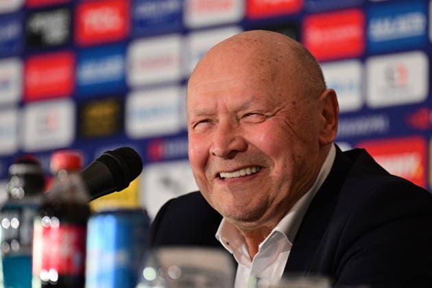 Czech head coach Miroslav Koubek speaks during the press conference, PK, Pressekonferenz to announce Czech national football team s roster for World Cup qualifying playoff matches in Prague, Czech Republic, March 17, 2026. (CTKxPhoto MichalxKamaryt) CTKPhotoP2026031705289  CTKPhotoP2026031705289