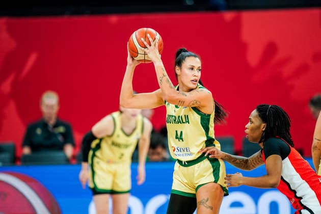 Australia v Canada - Women s World Cup 2026 Qualifier Alex Wilson of Australia competes during the Women s World Cup 2026 Qualifier between Australia and Canada at Turkcell Basketball Development Center in Istanbul, Turkey, on March 17, 2026. Istanbul Istanbul Turkey  Copyright: xYagizxGurtugx originalFilename:gurtug-australi260317_np2oB.jpg