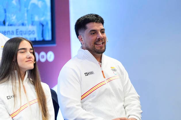 March 17, 2026, Madrid, Madrid, Spain: Javier Marcos during the reception of the Spanish athletes who participated in the MilanoÃ¢â‚¬Cortina 2026 Winter Paralympic Games, held at the headquarters of the Higher Sports Council (CSD) on March 17, 2026 in Madrid, Spain. Reception Of Spanish Athletes Who Participated In Milano-Cortina 2026 Winter Paralympic Games  - ZUMAa181 20260317_zaa_a181_069 Copyright: xOscarxJ.xBarrosox