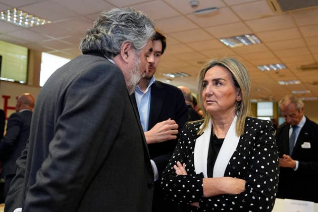 March 17, 2026, Madrid, Madrid, Spain: Jose Manuel Rodriguez Uribes, President of Superior Sports Council CSD, and Milagros Tolon, Minister of Education, Vocational Training and Sports, during the reception of the Spanish athletes who participated in the MilanoÃ¢â‚¬Cortina 2026 Winter Paralympic Games, held at the headquarters of the Higher Sports Council (CSD) on March 17, 2026 in Madrid, Spain. Reception Of Spanish Athletes Who Participated In Milano-Cortina 2026 Winter Paralympic Games  - ZUMAa181 20260317_zaa_a181_070 Copyright: xOscarxJ.xBarrosox