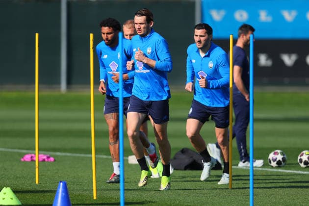 Football, CL, Atalanta Bergamo, Training