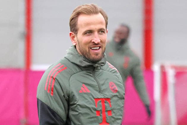 9 Harry Kane, Portraet, Portrait, Football Final training UEFA Champions League match FC Bayern Atalanta Bergamo Munich 17 03 2026 Training ground, Säbenerstr PHOTO Mladen Lackovic LakoPress