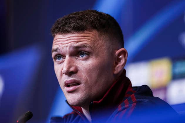 March 17, 2026, Barcelona, Barcelona, SPAIN: Kieran Trippier of Newcastle United, attends the press conference, PK, Pressekonferenz ahead of the UEFA Champions League 2025 26, football match against FC Barcelona, Barca at Spotify Camp Nou Stadium on March 17, 2026 in Barcelona, Spain. Newcastle United Training Session And Press Conference - UEFA Champions League 2025 26  - ZUMAa181 20260317_zaa_a181_099 Copyright: xJavierxBorregox