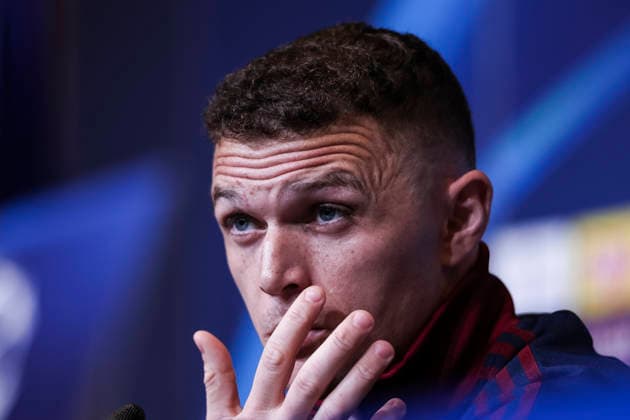 March 17, 2026, Barcelona, Barcelona, SPAIN: Kieran Trippier of Newcastle United, attends the press conference, PK, Pressekonferenz ahead of the UEFA Champions League 2025 26, football match against FC Barcelona, Barca at Spotify Camp Nou Stadium on March 17, 2026 in Barcelona, Spain. Newcastle United Training Session And Press Conference - UEFA Champions League 2025 26  - ZUMAa181 20260317_zaa_a181_100 Copyright: xJavierxBorregox