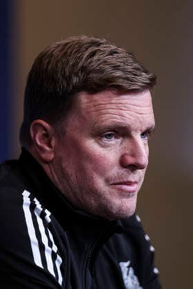 March 17, 2026, Barcelona, Barcelona, SPAIN: Eddie Howe, head coach of Newcastle United, attends the press conference, PK, Pressekonferenz ahead of the UEFA Champions League 2025 26, football match against FC Barcelona, Barca at Spotify Camp Nou Stadium on March 17, 2026 in Barcelona, Spain. Newcastle United Training Session And Press Conference - UEFA Champions League 2025 26  - ZUMAa181 20260317_zaa_a181_113 Copyright: xJavierxBorregox