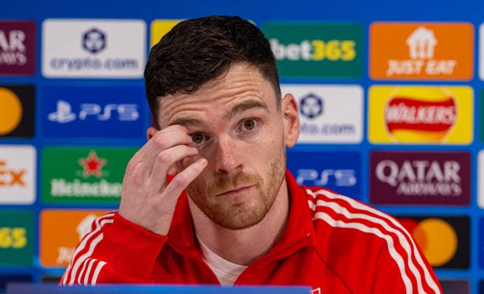 Football - UEFA Champions League - Round of 16 - 2nd Leg - Liverpool FC v Galatasaray A.Åž. - MD-1 LIVERPOOL, ENGLAND - Tuesday, March 17, 2026: Liverpool s Andy Robertson during a press conference, PK, Pressekonferenz at Anfield ahead of the UEFA Champions League Round of 16 2nd Leg match between Liverpool FC and Galatasaray A.Åž. (Photo by David Rawcliffe Propaganda) LIVERPOOL Anfield MERSEYSIDE ENGLAND  Copyright: xDavidxRawcliffex P2026-03-17-Liverpool_Galatasaray_MD-1-57