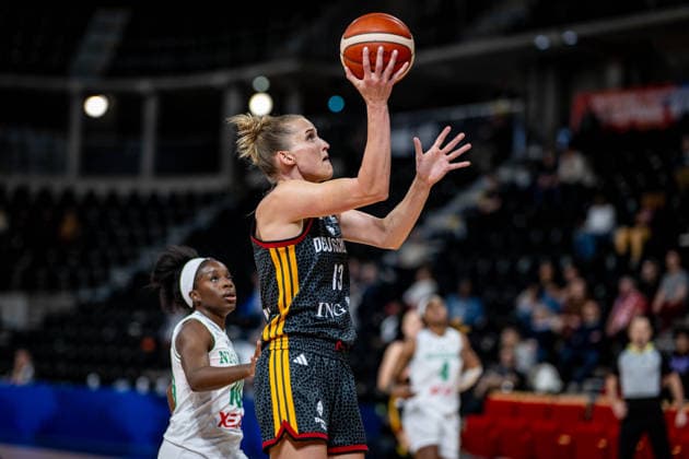 Basketball Villeurbanne 17 03 2026 Wommen™s Basketball World Cup 2026 Qualifying Tournament Nigeria NIG Germany GER Leonie Fiebich Germany, No 13