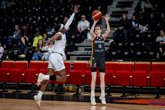 Basketball Villeurbanne 17 03 2026 Wommen™s Basketball World Cup 2026 Qualifying Tournament Nigeria NIG Germany GER Alina Hartmann Germany, No 16