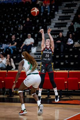 Basketball Villeurbanne 17 03 2026 Wommen™s Basketball World Cup 2026 Qualifying Tournament Nigeria NIG Germany GER Frida Bühner Germany, No 20