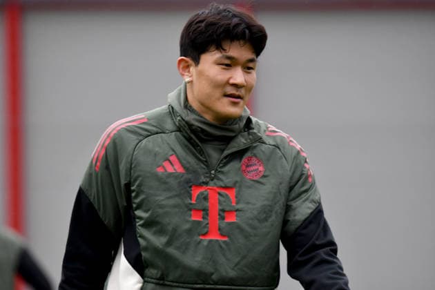 17 03 2026, FC Bayern Training Center, Munich, Training FC Bayern Munich , in the picture Final training of FC Bayern Munich before the Champions League second leg against Atalanta Bergamo Final training of FC Bayern Munich before the Champions League second leg against Atalanta Bergamo, Min jae Kim Munich Photo by Midori Ikenouchi Hasan Bratic DeFodi Images