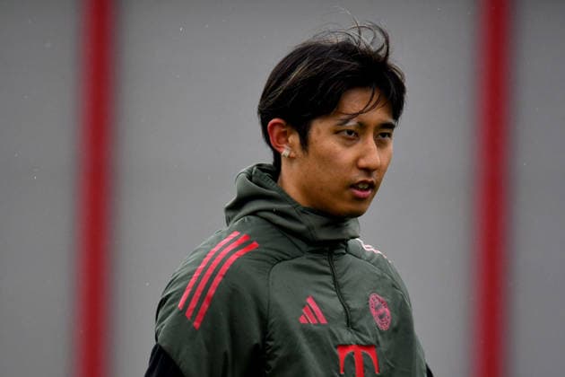 17 03 2026, FC Bayern Training Center, Munich, Training FC Bayern Munich , in the picture final training of FC Bayern Munich before the Champions League second leg against Atalanta Bergamo, Hiroki Ito Munich Photo by Midori Ikenouchi Hasan Bratic DeFodi Images