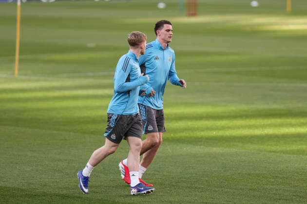 March 17, 2026, Barcelona, Barcelona, SPAIN: Harvey Barnes during the training day Newcastle United ahead UEFA Champions League 2025 26, football match against FC Barcelona, Barca at Spotify Camp Nou Stadium on March 17, 2026 in Barcelona, Spain. Barcelona SPAIN - ZUMAa181 20260317_zaa_a181_121 Copyright: xJavierxBorregox