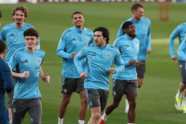March 17, 2026, Barcelona, Barcelona, SPAIN: Sandro Tonali during the training day Newcastle United ahead UEFA Champions League 2025 26, football match against FC Barcelona, Barca at Spotify Camp Nou Stadium on March 17, 2026 in Barcelona, Spain. Barcelona SPAIN - ZUMAa181 20260317_zaa_a181_127 Copyright: xJavierxBorregox