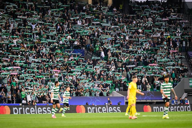 260317 Fans of Sporting during the UEFA Champions League football match between Sporting CP and Bodo Glimt on March 17, 2026 in Lisbon Photo Marius Simensen BILDBYRAN COP 238 MM0063 bbeng football fotball fotboll soccer uefa champions league mesterligaen bodo glimt sporting clube de portugal sporting lisboa sporting lisbon sporting cp publik  Copyright: MARIUSxSIMENSEN BB260317BB619