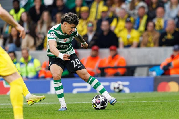 Maxi Araujo seen during UEFA Champions League Round of 16 game between teams of Sporting CP and FK Bodo Glimt at Estadio Jose Alvalade (Maciej Rogowski Ball Raw Images) Lisbon Estadio Jose Alvalade Portugal Copyright: xMaciejxRogowskix maciejrogowski_sporting_bodo_2526_ROG5794